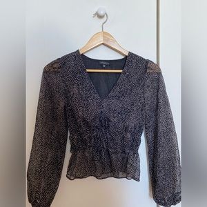 Black and beige doted Longsleeve Shirt